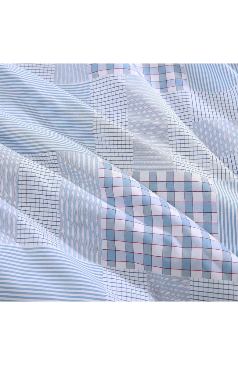 Tommy Hilfiger Hamptons Patchwork Cotton Percale Duvet Cover & Shams Set, Alternate, color, Light Blue