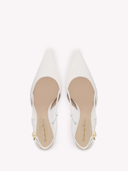 Gianvito Rossi Ascent Slingback Pumps With Back Strap In White
