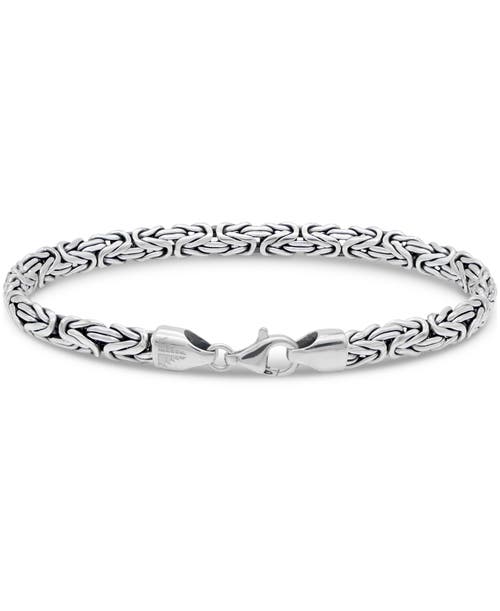 Devata Borobudur Oval Chain Bracelet In Silver