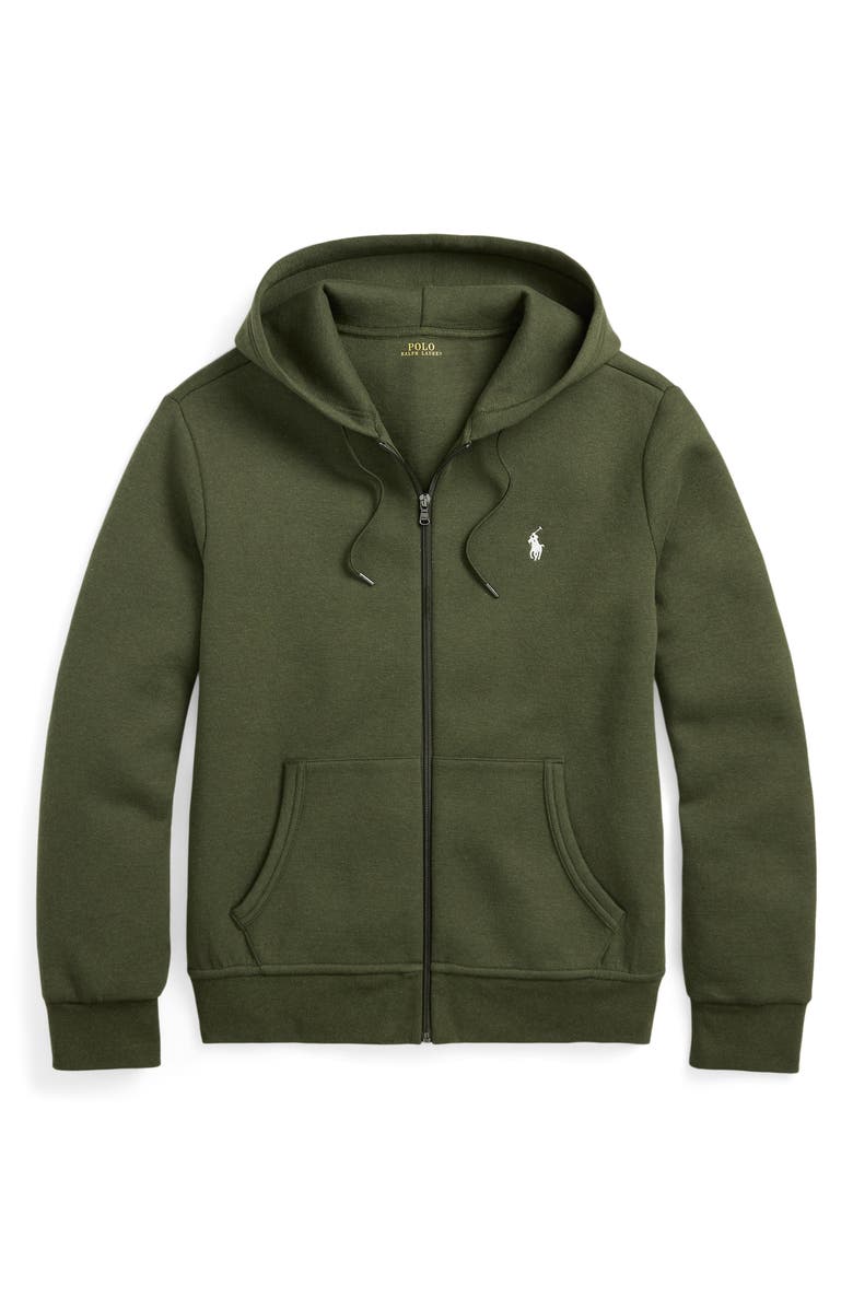 Polo Ralph Lauren Double Knit Cotton Blend Zip Hoodie, Alternate, color, 