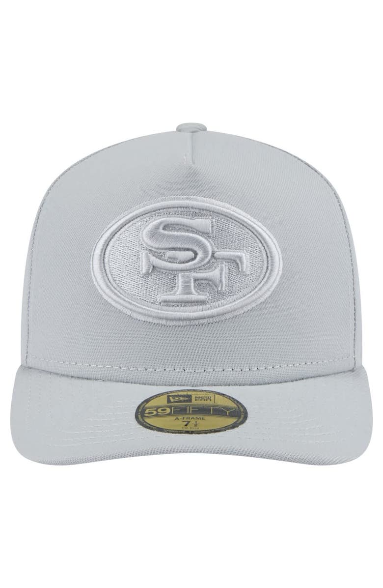 New Era Men's New Era Gray San Francisco 49ers Color Pack A-Frame 59FIFTY Fitted Hat, Alternate, color, 