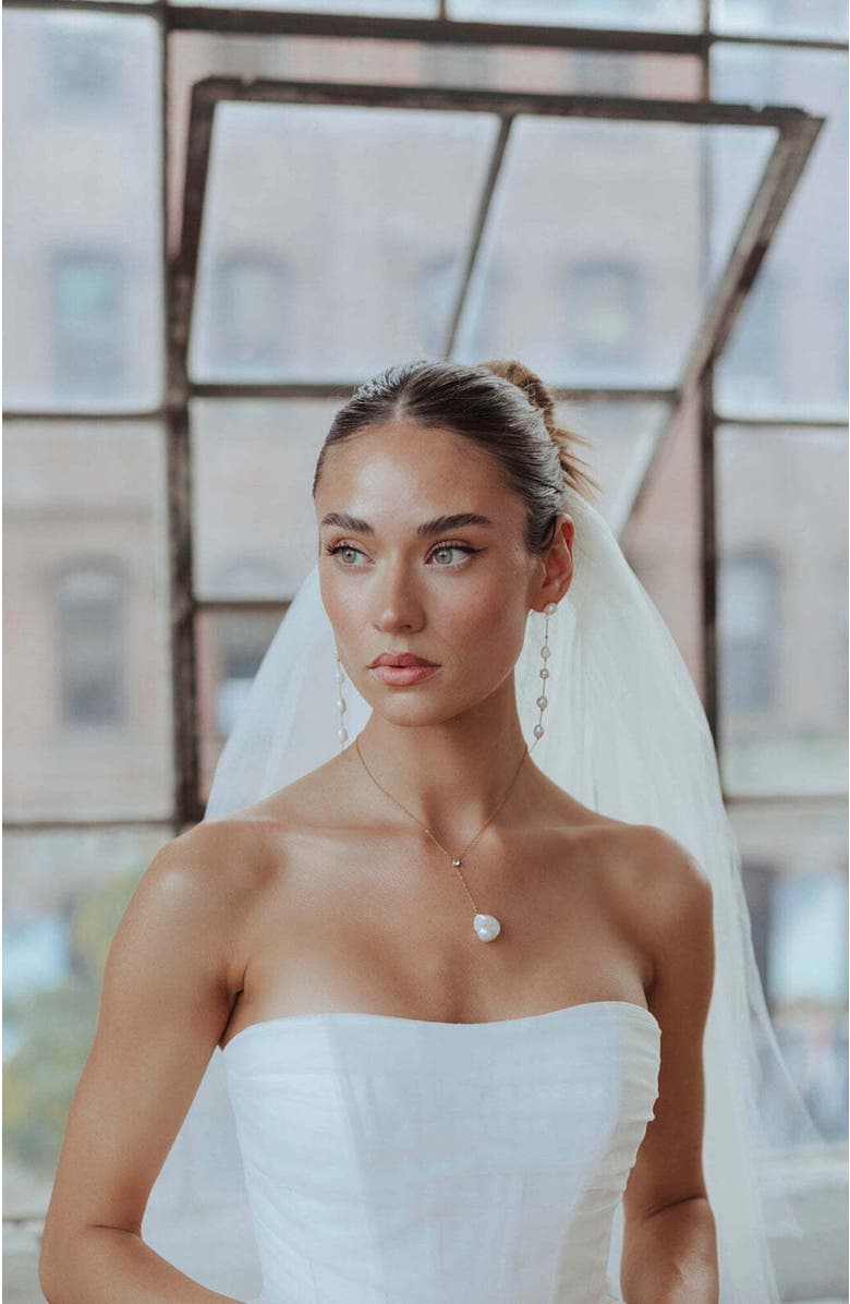 Untamed Petals Odessa Freshwater Pearl Lariat, Alternate, color, Gold