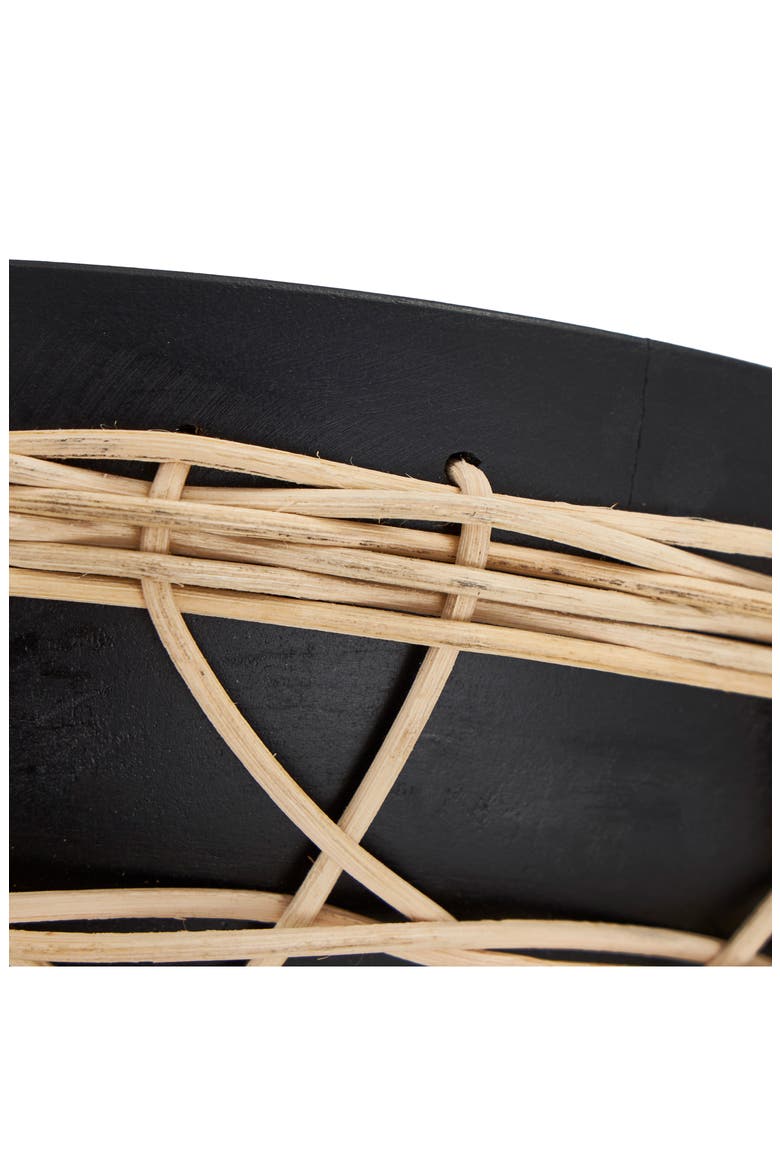 Decorative Wood Bowl, Alternate, color, BLACK