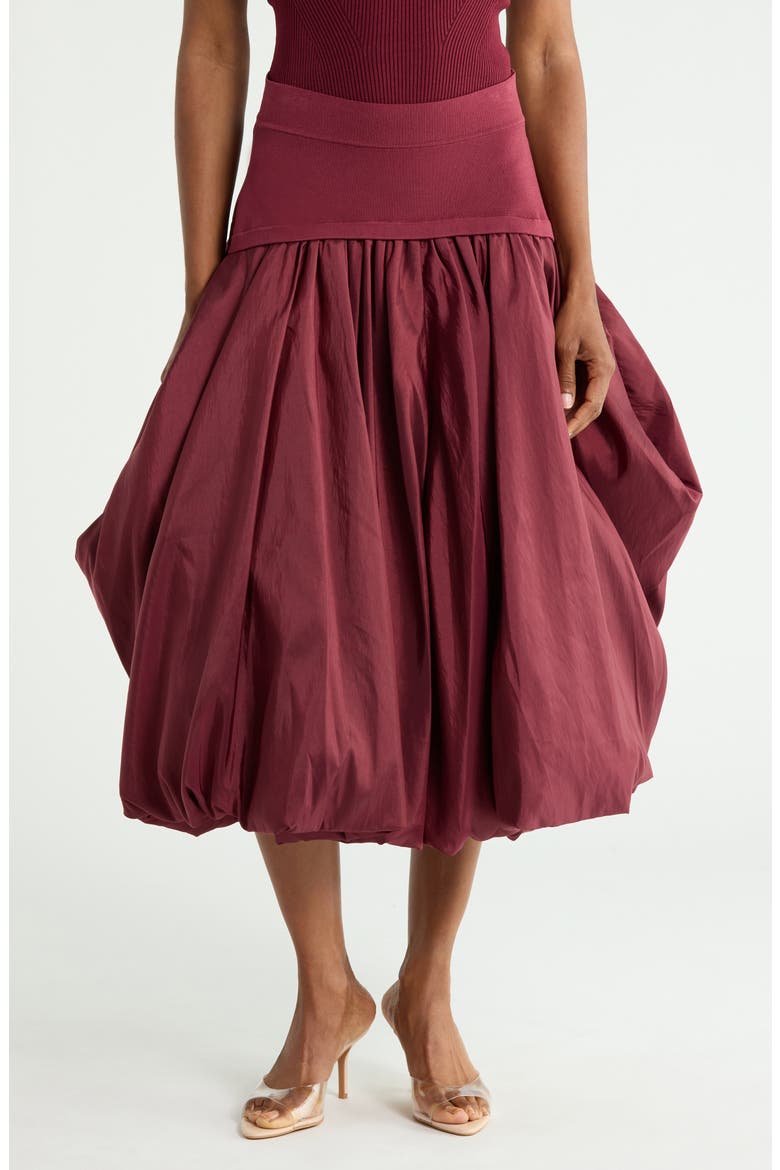 Corinn Midi Skirt, Main, color, CRANBERRY