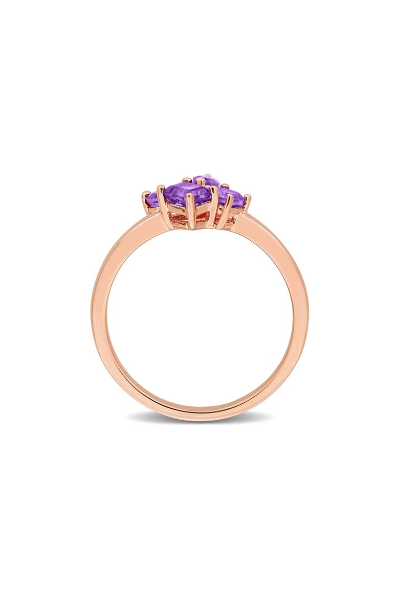 Rose Gold Plated Multi-Shaped Amethyst Ring, Alternate, color, PURPLE