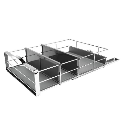 Simplehuman Pull-out Cabinet Organizer, Grey Plastic With Heavy-gauge Steel Frame In Grey- 14"