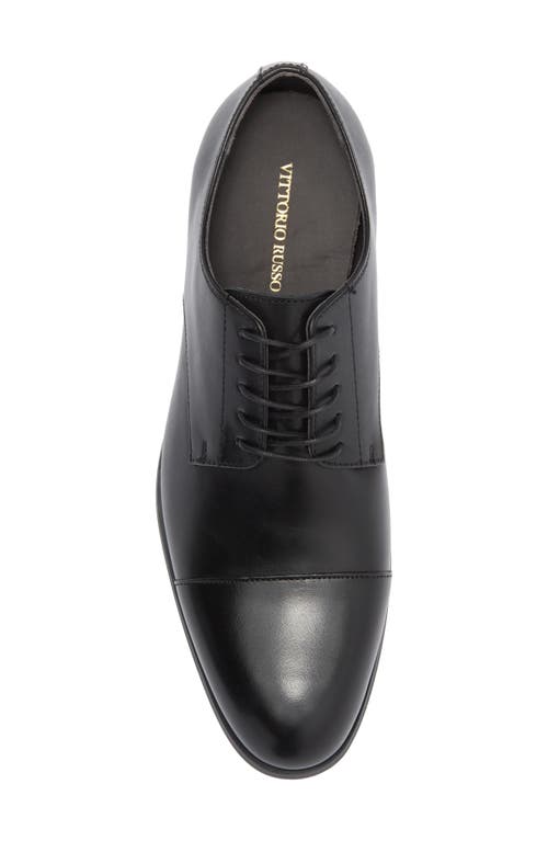 Vittorio Russo Judge Cap Toe Derby In Black