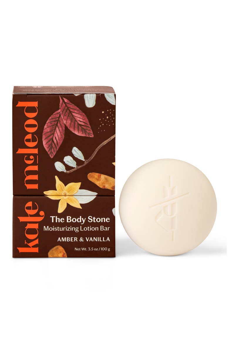 Amber & Vanilla Body Stone - Moisturizing Lotion Bar (Limited Edition), Main, color, NO COLOR
