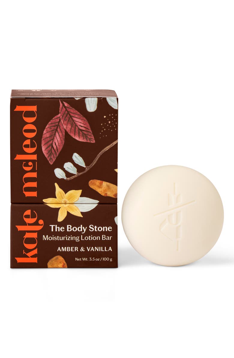 Kate McLeod Amber & Vanilla Body Stone - Moisturizing Lotion Bar, Main, color, 