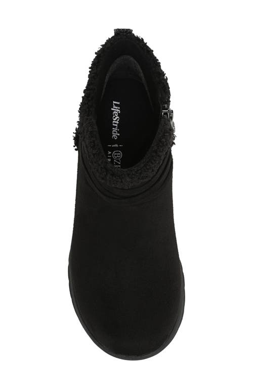 Lifestride Glendale Faux Fur Trim Bootie In Black