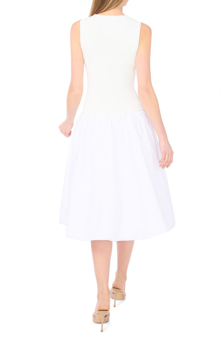 1.STATE Mixed Media Tank Midi Dress, Alternate, color, Ultra White