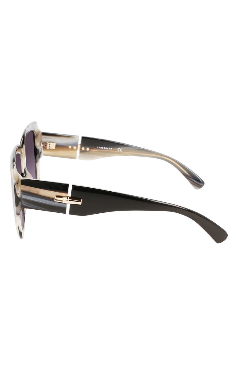 Longchamp Roseau 53mm Gradient Square Sunglasses, Alternate, color,