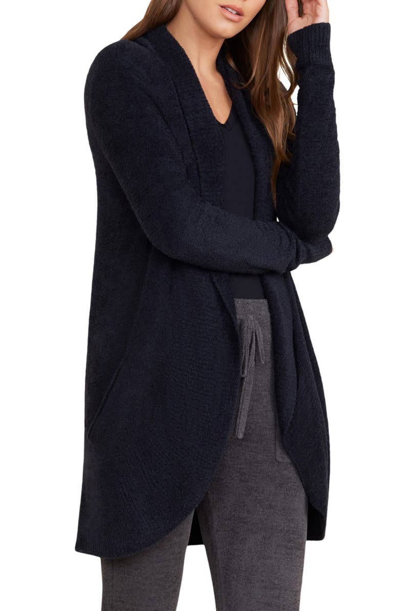 Barefoot Dreams<sup>®</sup> CozyChic<sup>®</sup> Lite<sup>®</sup> Circle Cardigan, Alternate, color, Black