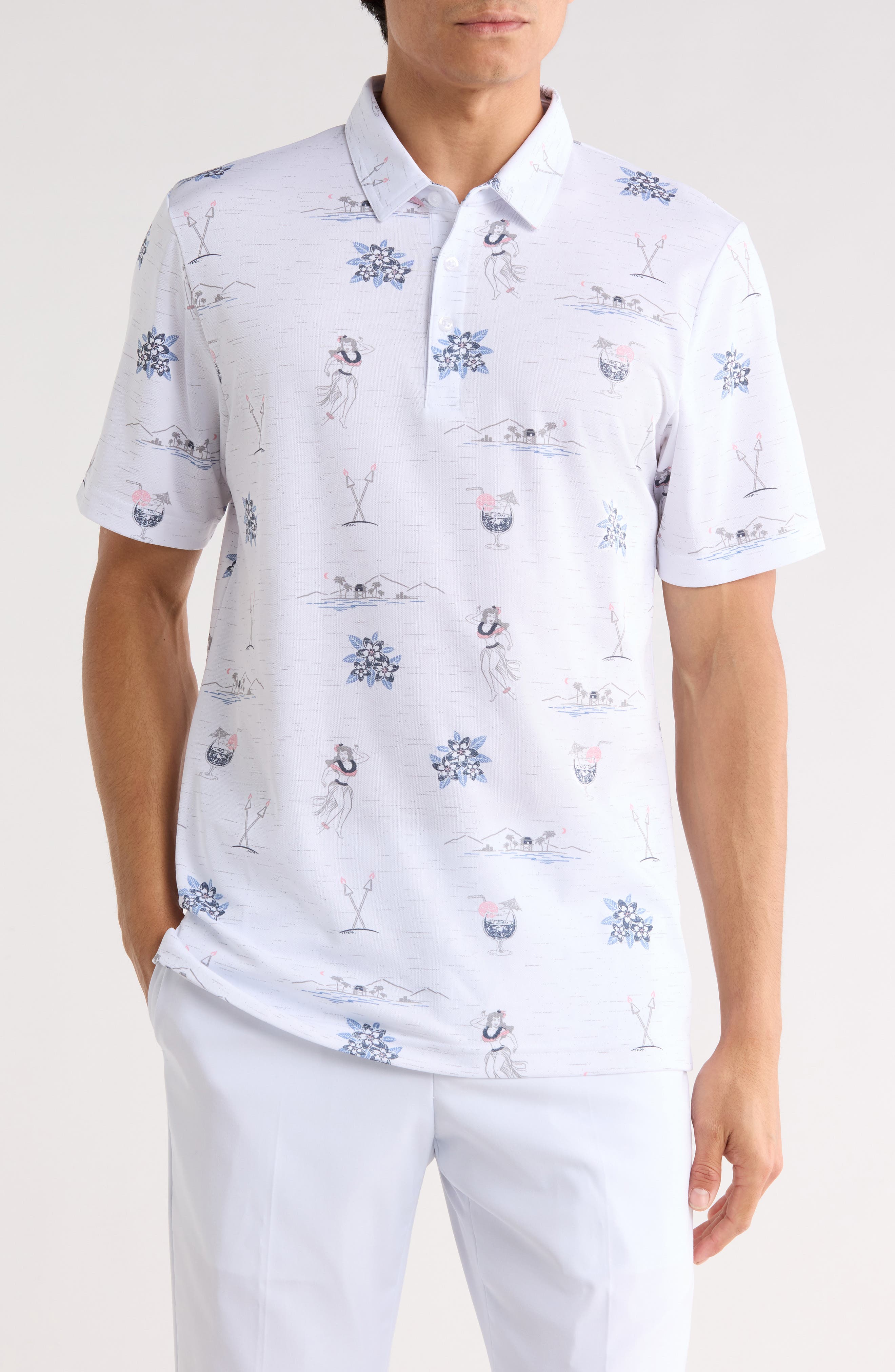 TravisMathew Island Paradise Knit Polo