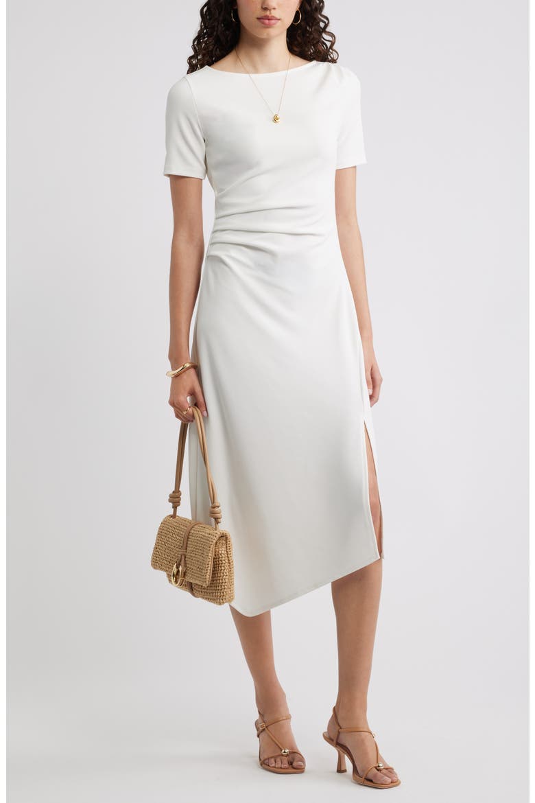 Asymmetric Knit Dress, Alternate, color, IVORY TOFU