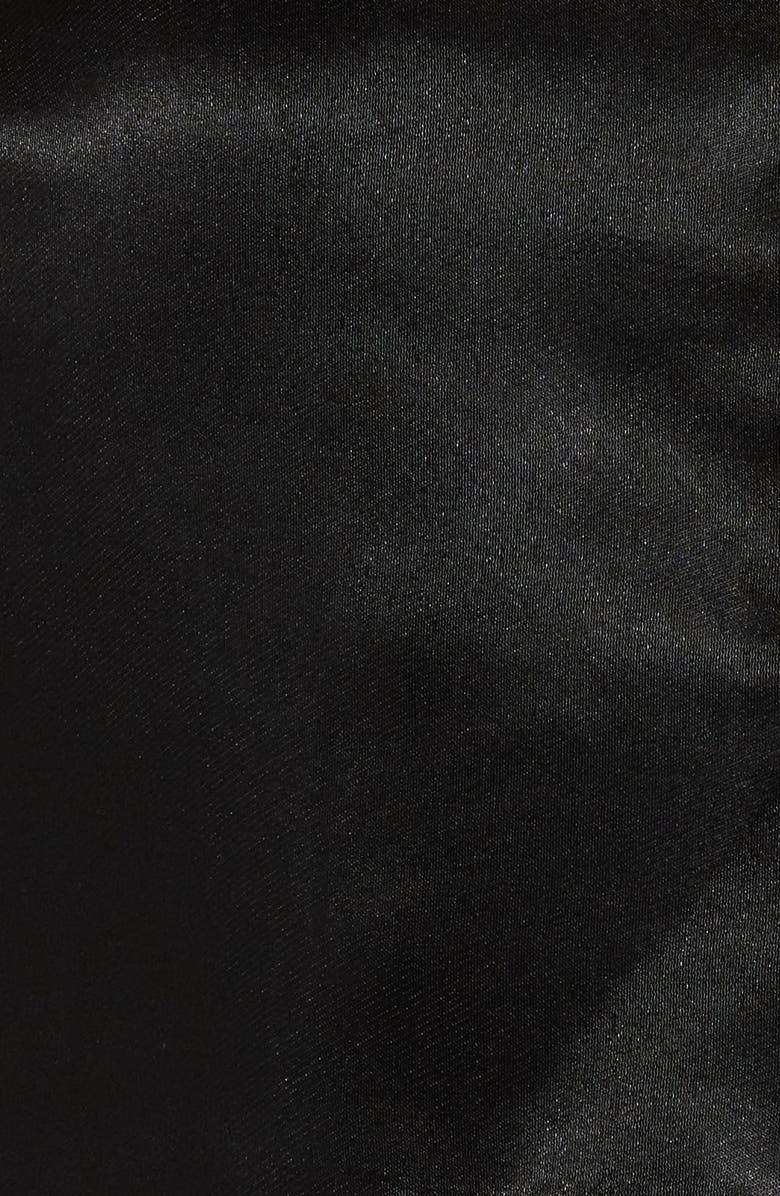 STAUD Chandler Organza Cocktail Dress, Alternate, color, Black