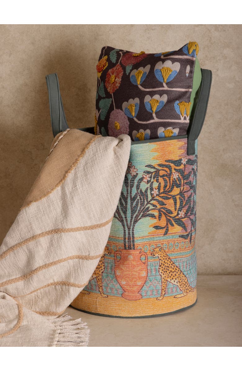 GAURI KOHLI Zaria Laundry Hamper 14" x 20", Alternate, color, Multicolored