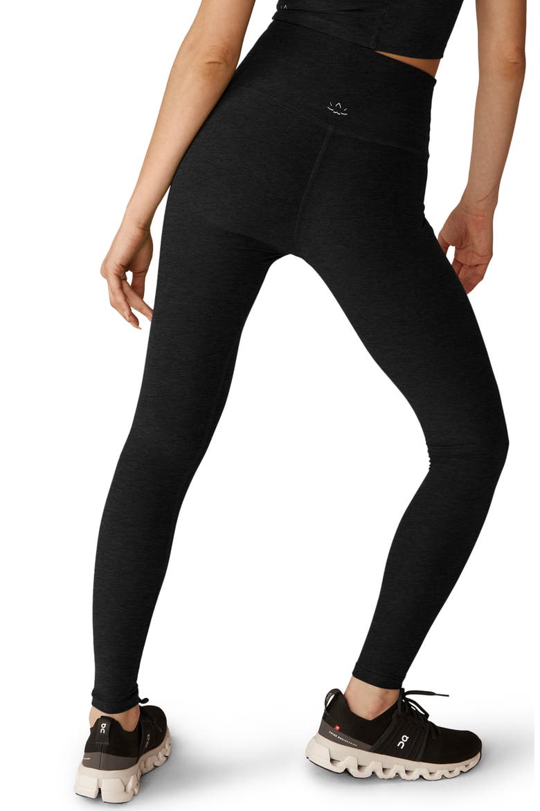 High Waisted Leggings, Alternate, color, DARKEST NIGHT