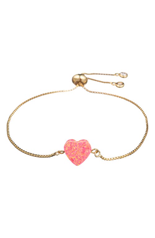 Eye Candy Los Angeles Set Of 3 Opal Slider Bracelets In Gold