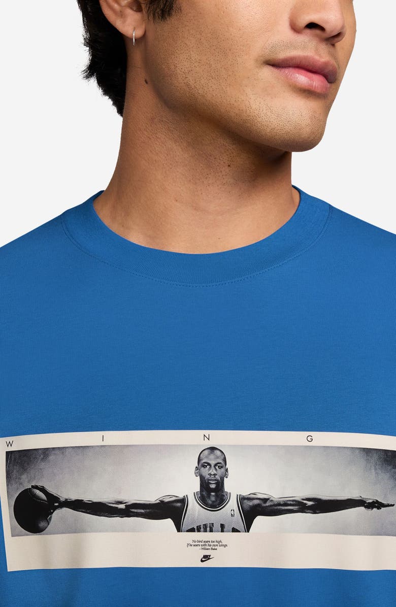 Jordan Photo Graphic T-Shirt, Alternate, color, Sport Blue/ White