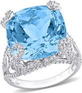 Julianna B. Topaz & Diamond Cocktail Ring 14k