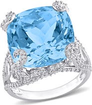 Julianna B. Topaz & Diamond Cocktail Ring 14k