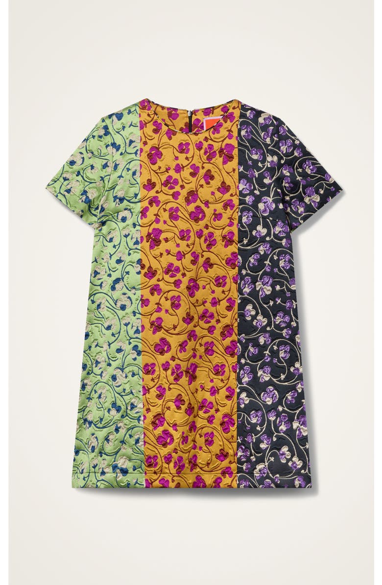 La DoubleJ Mini Swing Dress, Alternate, color, Honeysuckle Tricolor Jacquard