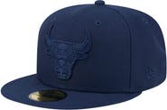 New Era Men's New Era Navy Chicago Bulls Tonal Color Pack 59FIFTY Fitted Hat