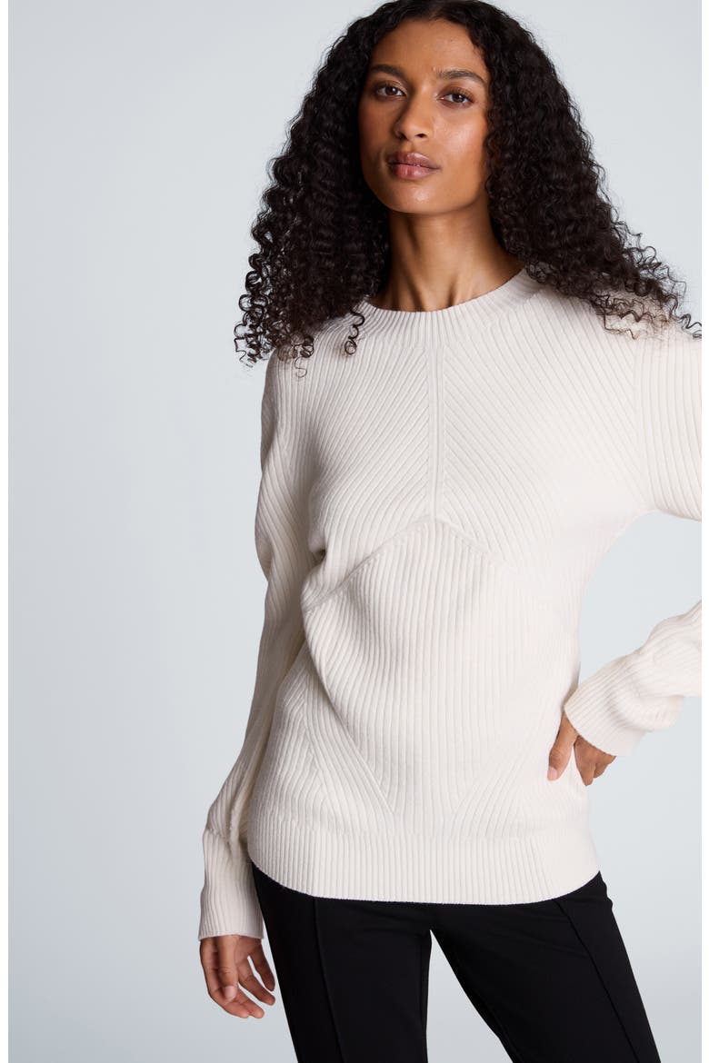 Seamless Mock Neck Sweater, Alternate, color, OYSTER