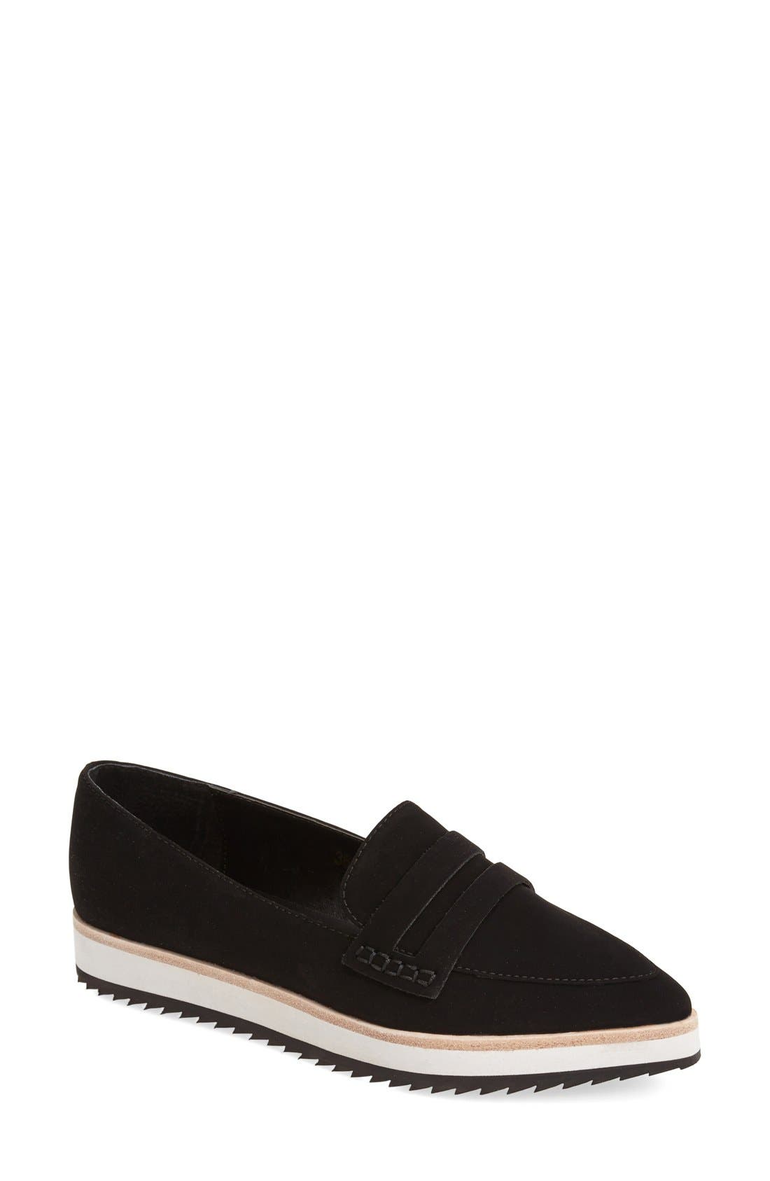 Topshop 'Krest' Pointy Toe Penny Loafer, Main, color, 