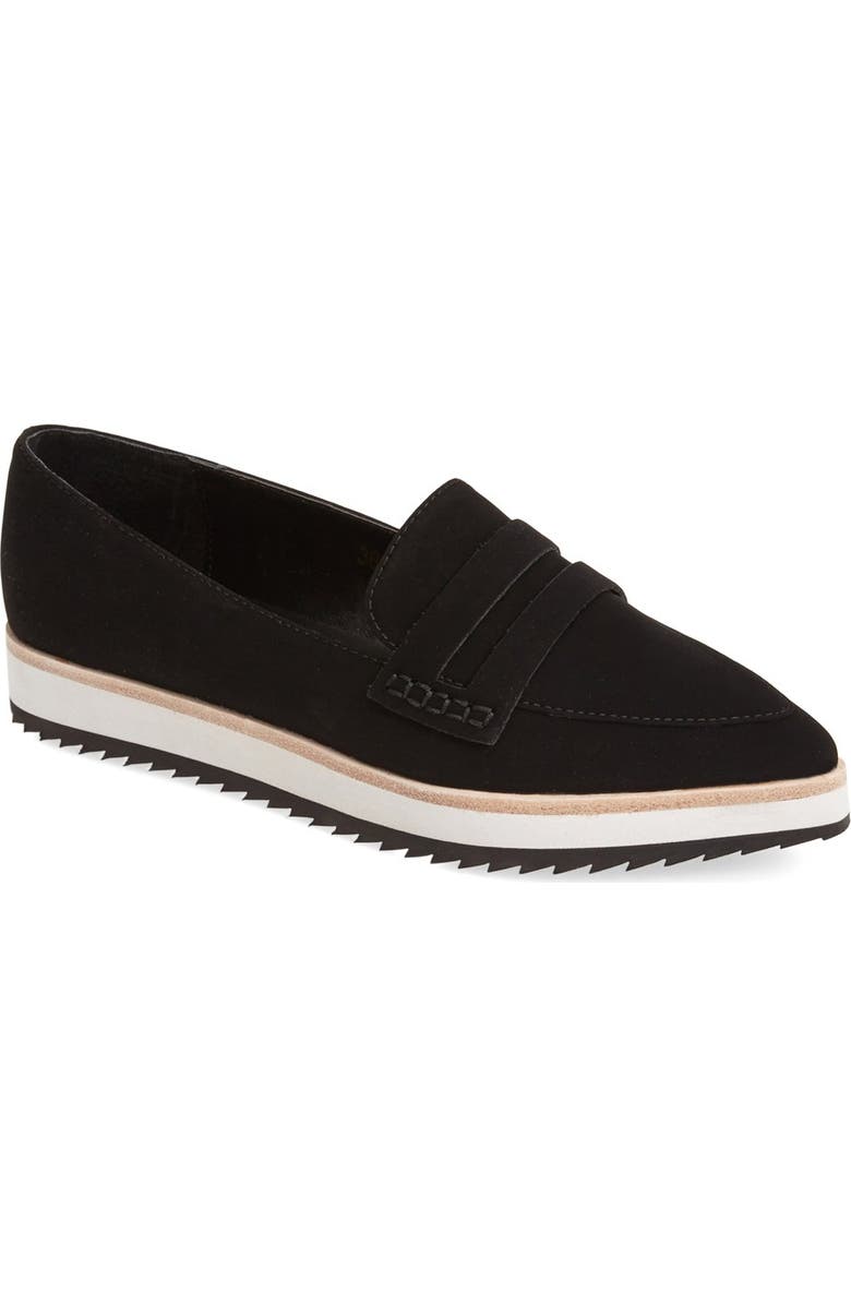 Topshop 'Krest' Pointy Toe Penny Loafer, Main, color,