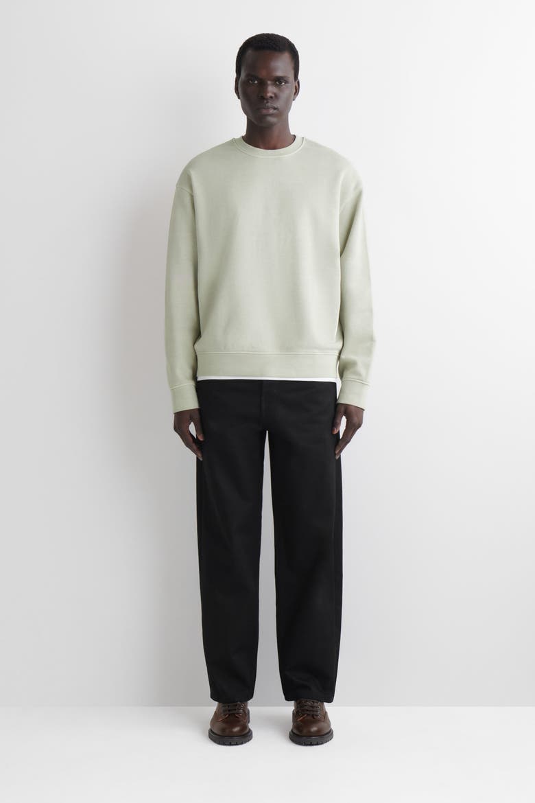 Washed-Cotton Sweatshirt, Alternate, color, LIGHT GREEN