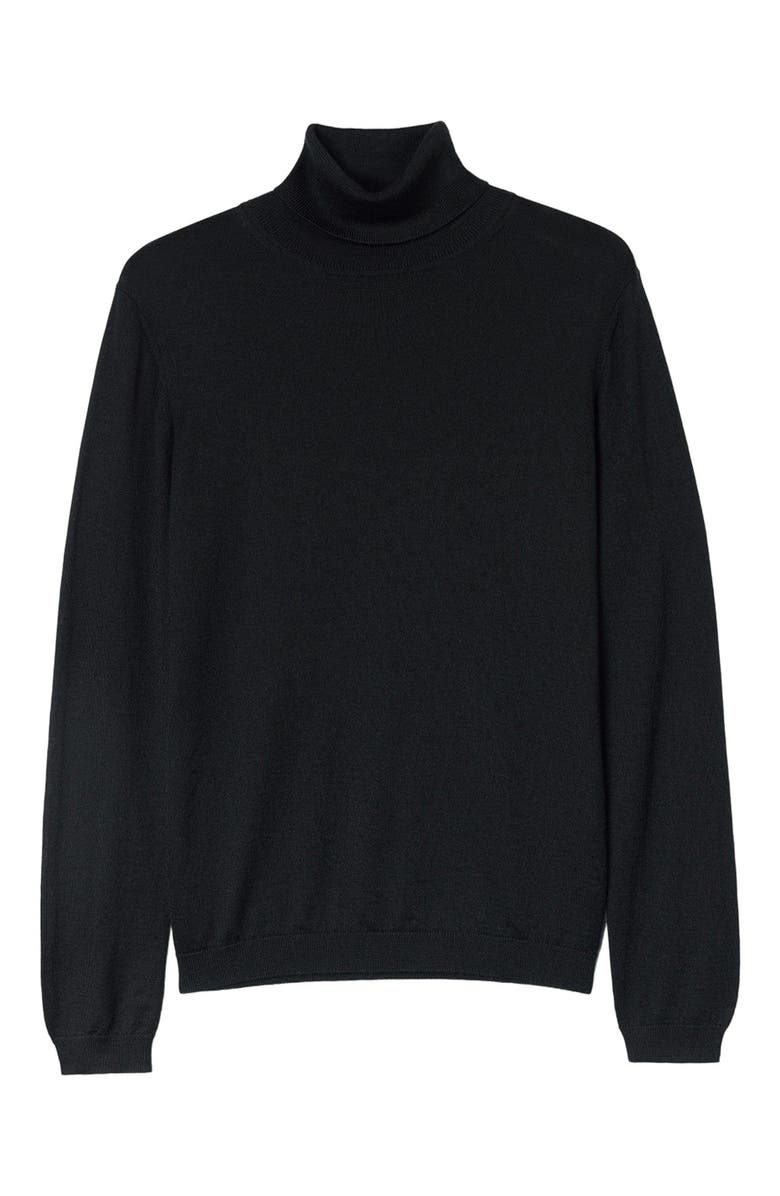 GOBI Mongolian Cashmere Cashmere Silk Turtleneck Sweater, Alternate, color, Black