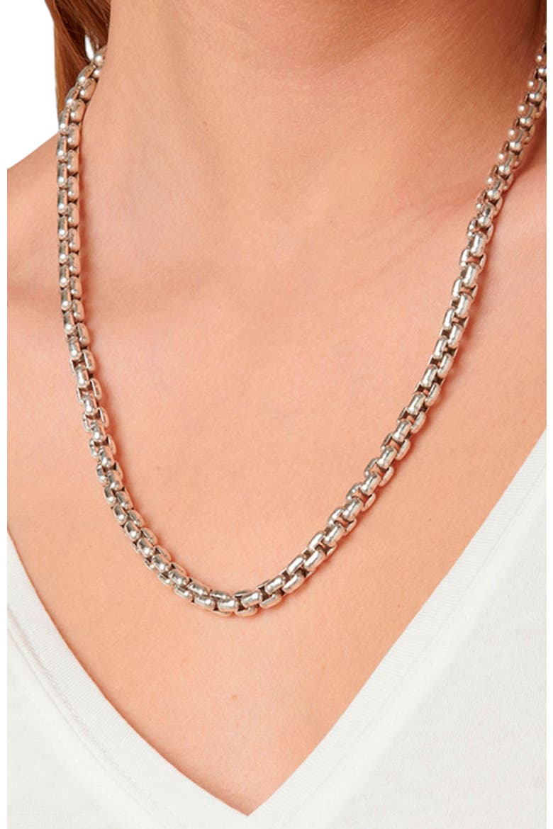 Linear Link Necklace, Alternate, color, Silver