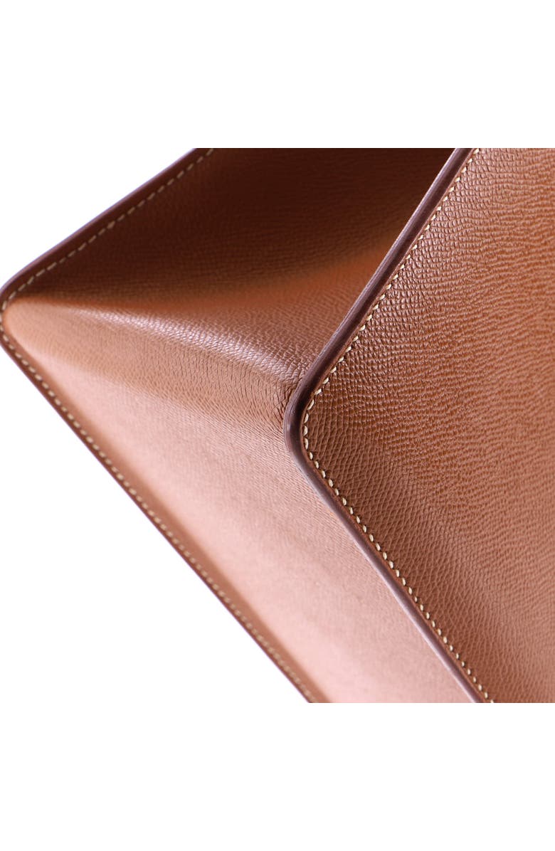 Pre-Owned Hermes White Bus Bag Leather 39, Alternate, color, Gold