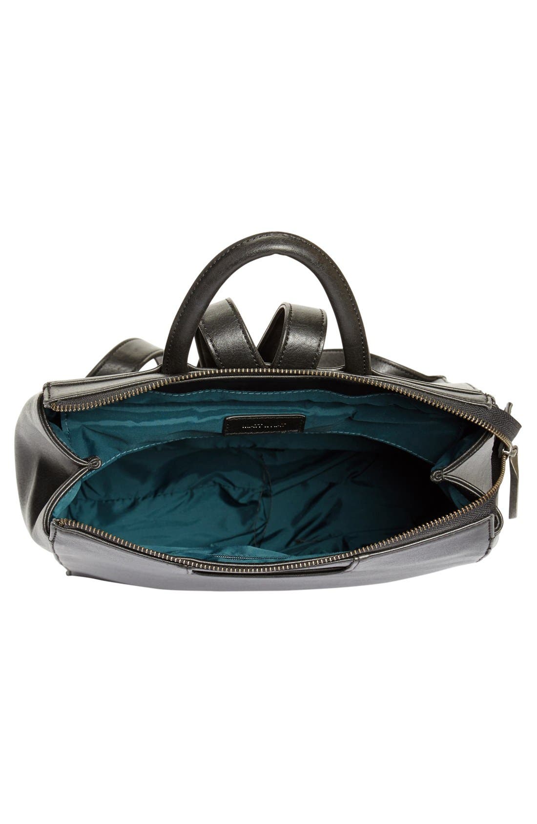 'Katherine' Faux Leather Backpack, Alternate, color, BLACK