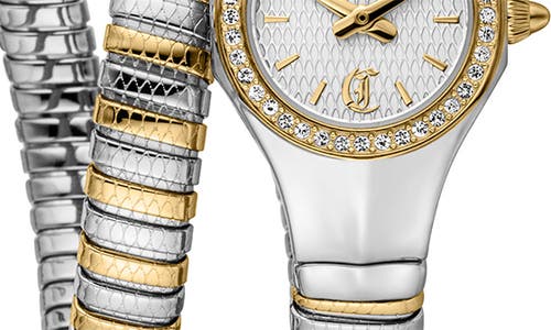 Just Cavalli Snake Bracelet Strap Watch, 22mm X 35.5mm In Multi