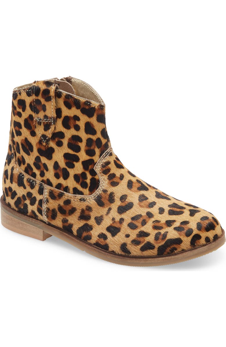 Mini Boden Boden Leopard Spot Genuine Calf Hair Western Boot, Main, color,