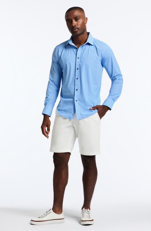 Robert Graham Leros Classic Fit Dot Print Knit Button-up Shirt In Blue
