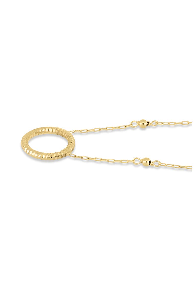 14K Gold Open Circle Pendant Necklace, Alternate, color, 14K YELLOW GOLD