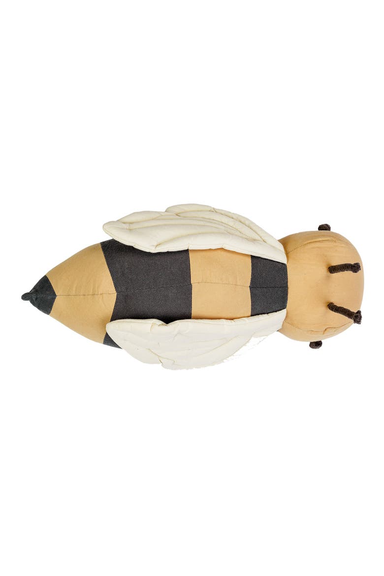 Buzzy Bee Cushion, Alternate, color, BLACK