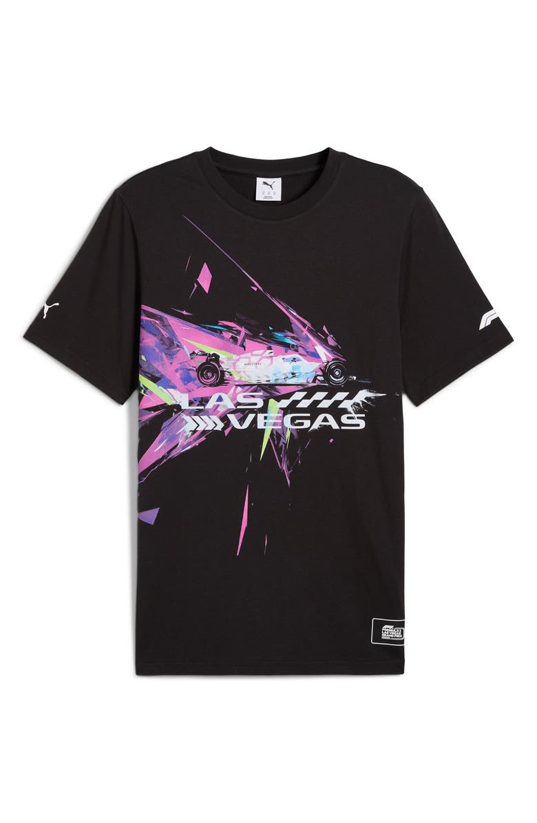 PUMA Formula 1<sup>®</sup> Las Vegas Race Graphic T-Shirt, Alternate, color, Puma Black