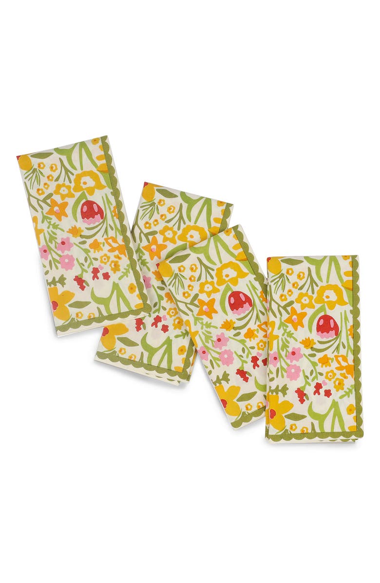 Tiramisu Set of 4 Cotton Napkins, Main, color, 