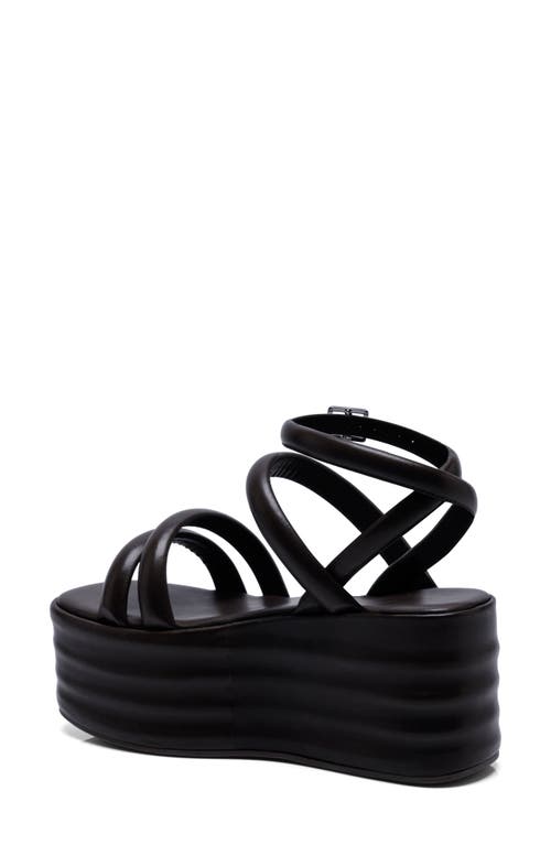 Free People Iris Flatform Sandal In Black Leather