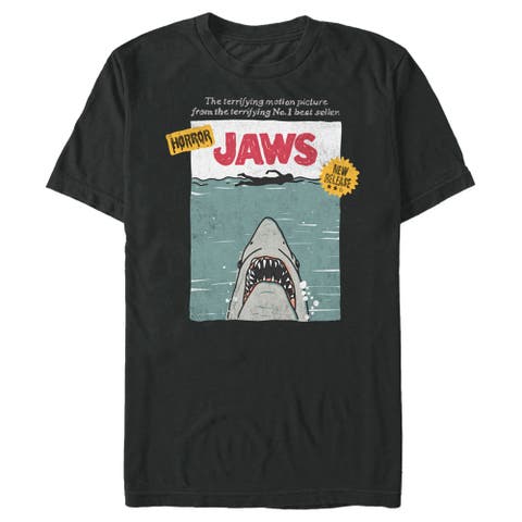 Men's Jaws Classic Poster Sketch  Graphic T-Shirt