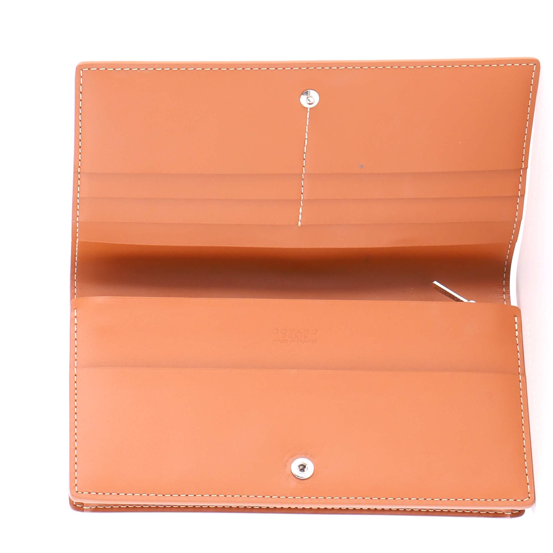 Pre-Owned Goyard Richelieu Wallet Coated Canvas Long, Alternate, color, Brown