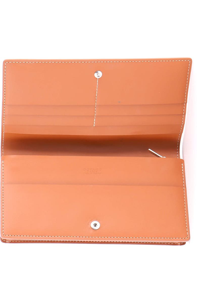 Pre-Owned Goyard Richelieu Wallet Coated Canvas Long, Alternate, color, Brown