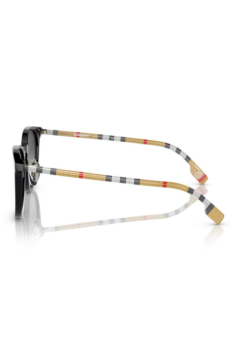 51mm Round Sunglasses, Alternate, color, BLACK / GREY GRADIENT