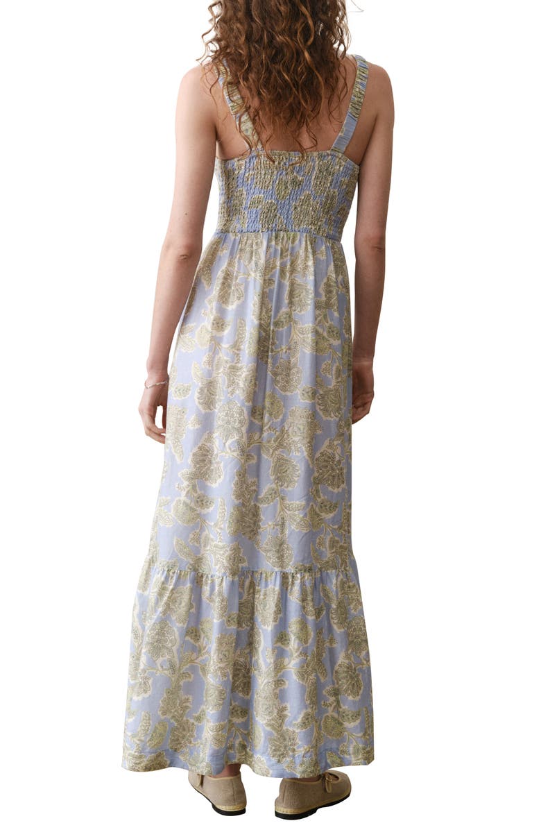 Marine Layer Selene Floral Maxi Dress, Alternate, color, Blue Floral