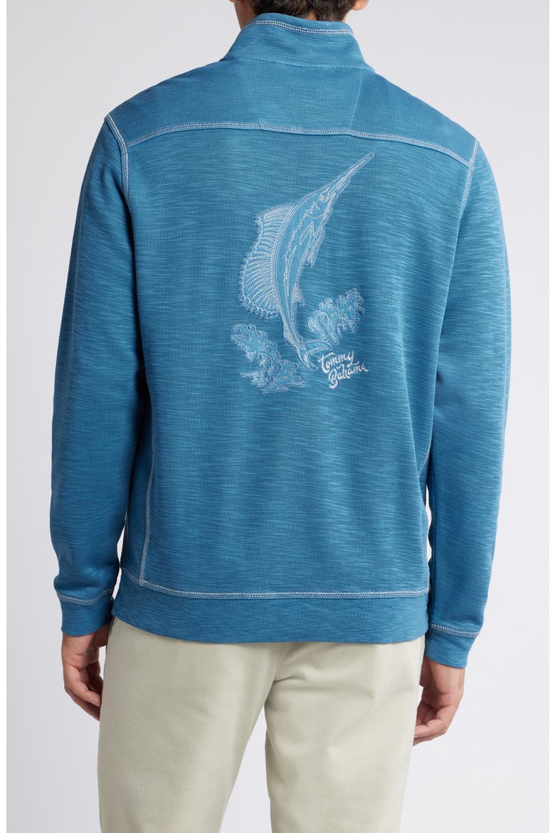 Tobago Bay Marlin Splash Half Zip Pullover, Alternate, color, BLUE ALLURE